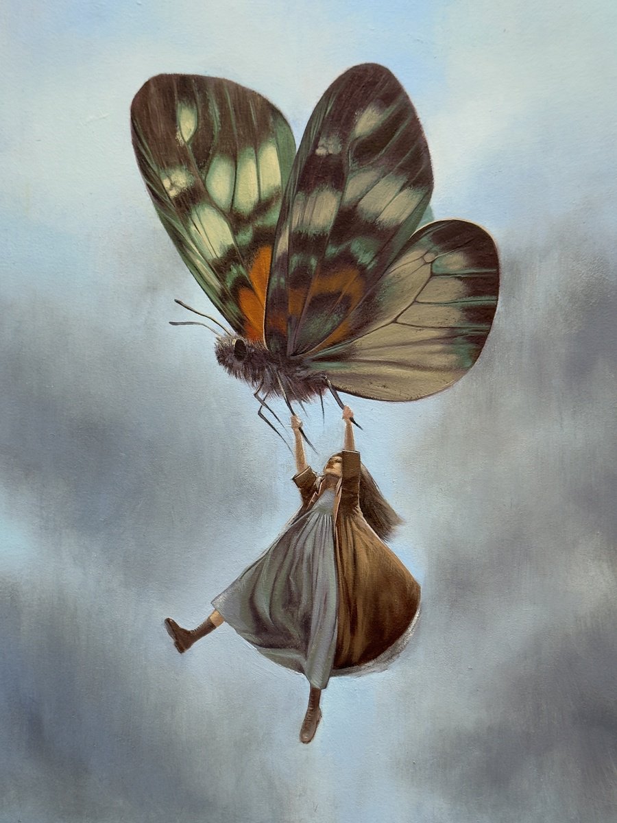 Surrealistic Oil Painting , Far Away From The Darkness By Anastasia Parfilo, 12 X 16, Artwork For Sale On Artfinder