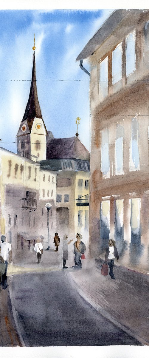 Bad Ischl Cityscape by Olga Tchefranov (Shefranov)