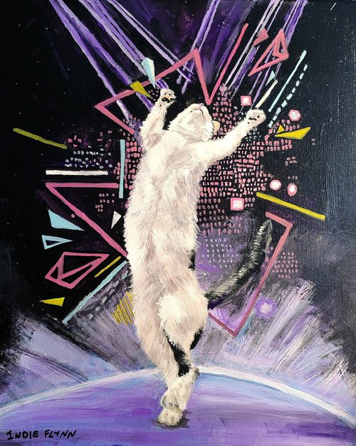 Disco Cat by Indie Flynn-Mylchreest of MeriLine Art