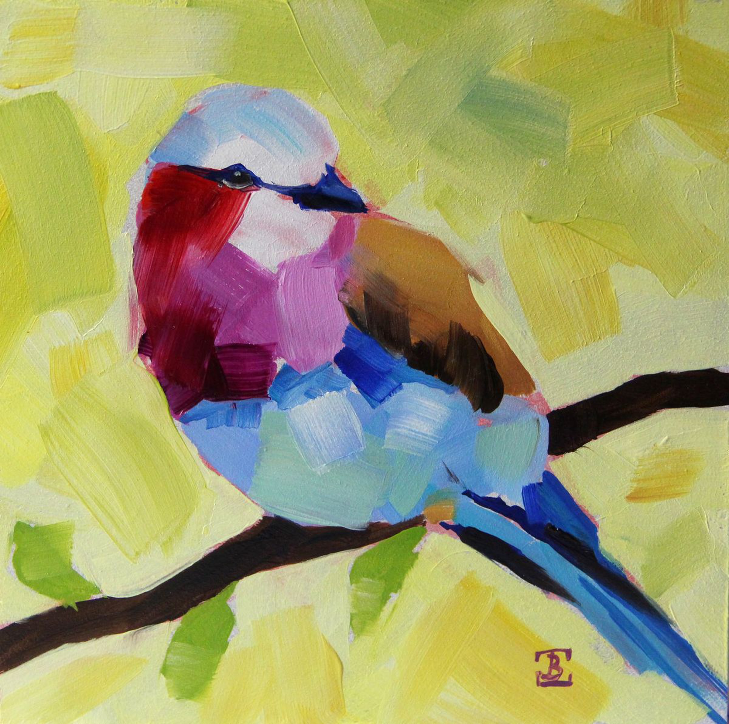 Bird Original Oil Painting Birds Art Colorful Artfinder