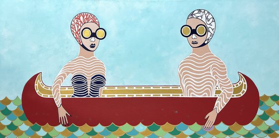 Red canoe