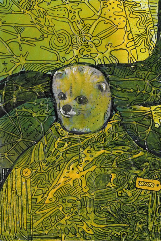 Dog with yellow mood