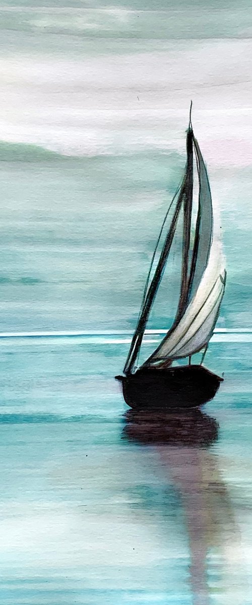 Sailing blurred Shores by Siniša Alujević