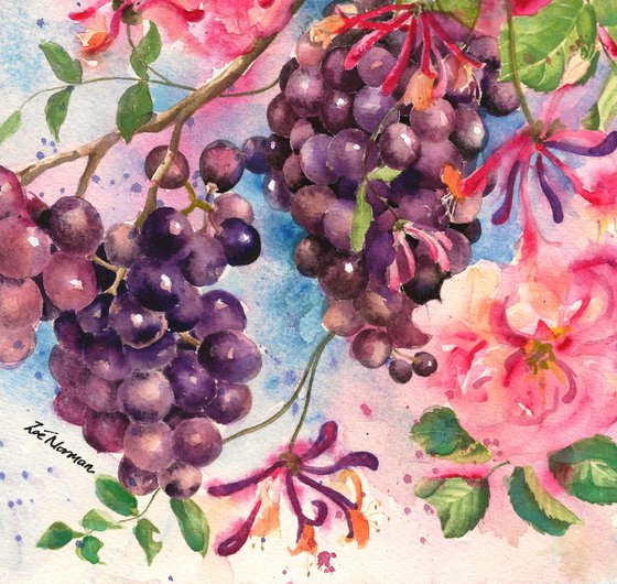Grapes, Roses and Honeysuckle