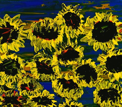 Blooming sunflowers 2 by Daniel Urbaník