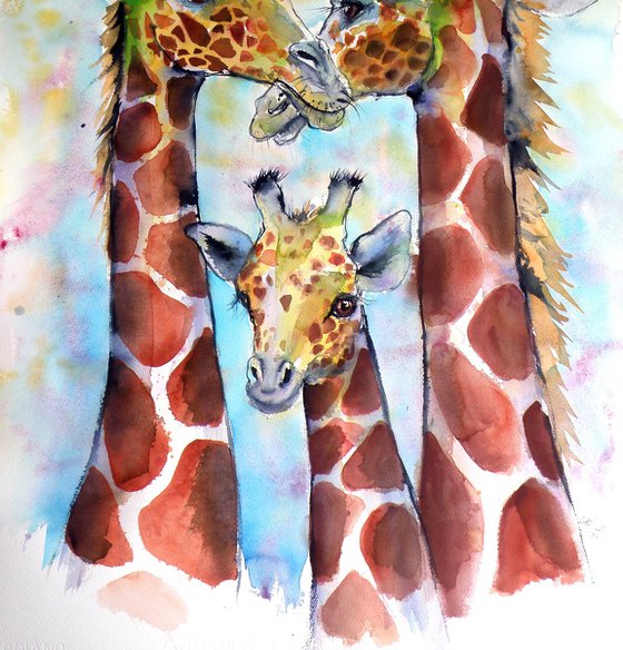 Giraffe family
