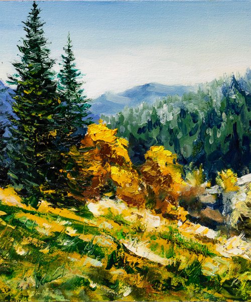 Autumn in the mountains by Aleksandr Neliubin