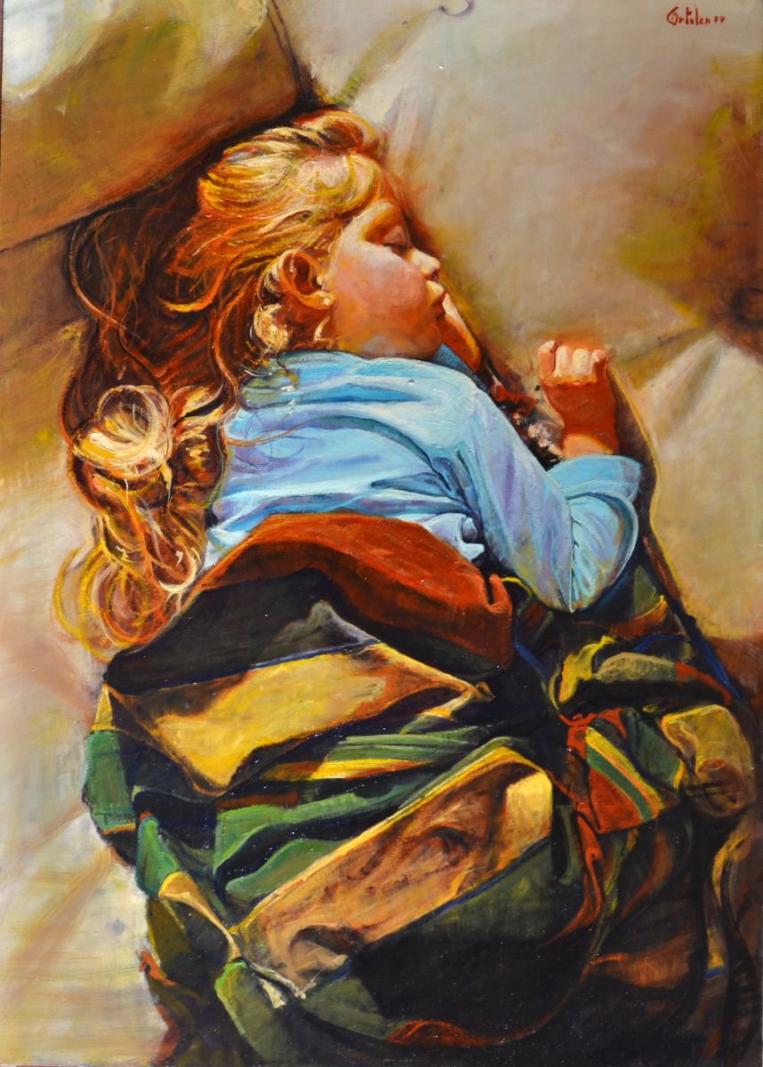 Photorealistic Oil Painting , Sleeping By Marco Ortolan, 20 X 28, Artwork For Sale On Artfinder