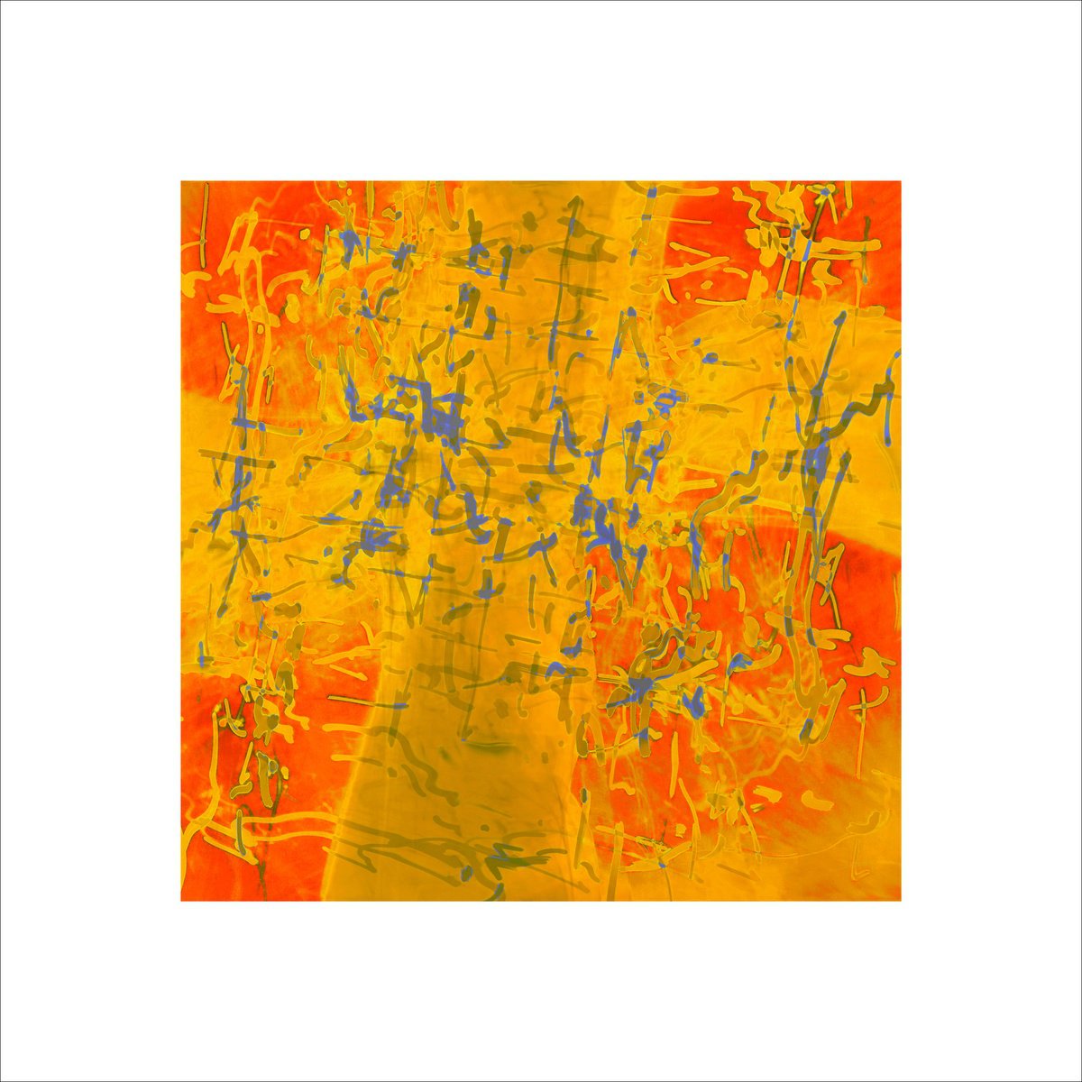 Impressionistic Abstract Giclee Print By Paul Harrison, 24 X 24", Forced Light 1, Original Artwork