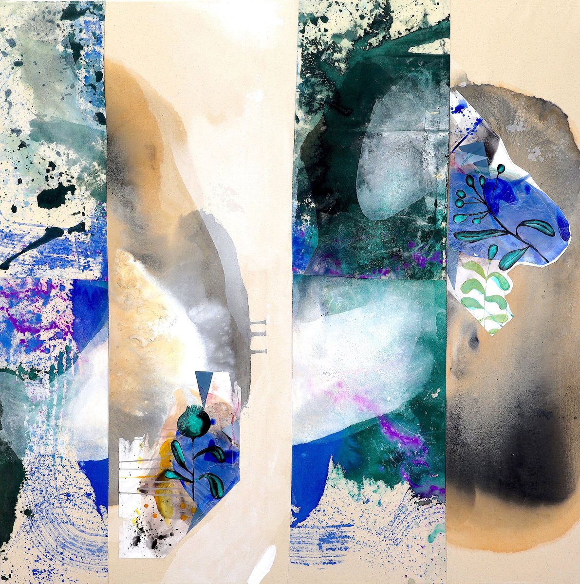 Abstract Painting By Poovi Art, 48 X 48", To Create The Meaning, Original Artwork