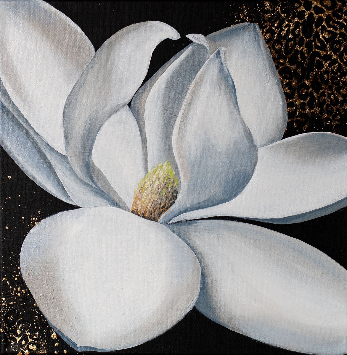 Magnolia flower / Original oil painting / flowers / modern art / gift idea by Daria Shalik