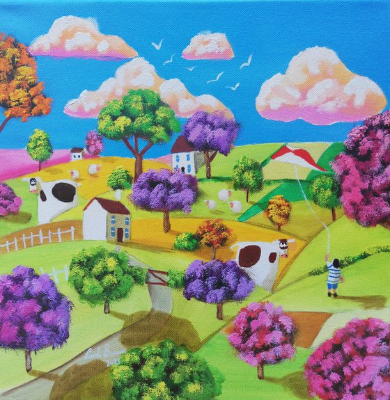 Naive art Canvas painting