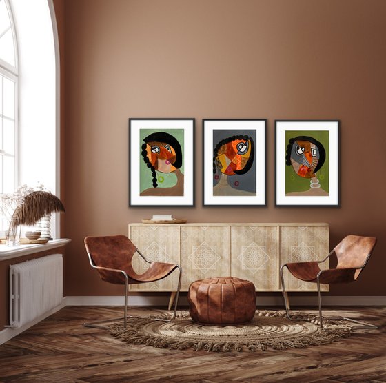 Selfie 11,12,13 (Triptych)