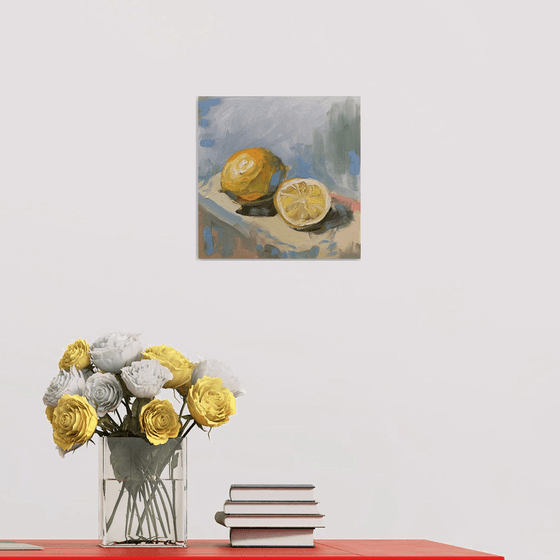 Lemons. #3. Still life, 25x25cm