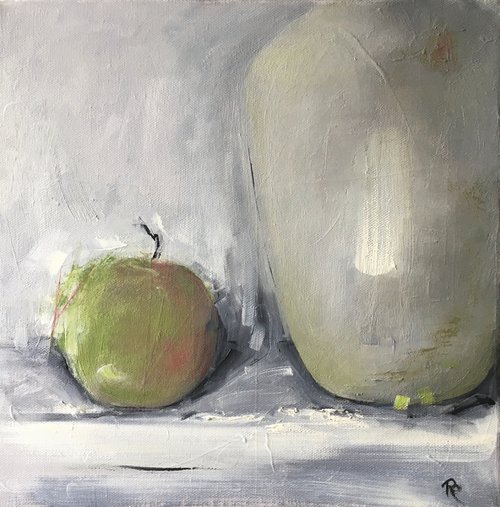 Pot with Apple by Rebecca Pells