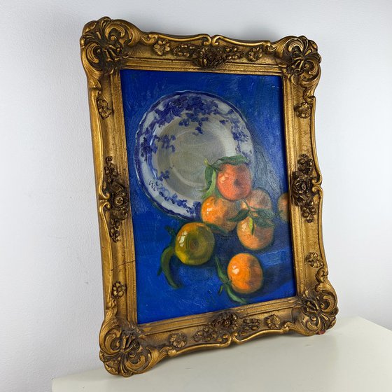 Framed Still life with tangerines