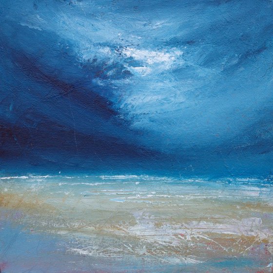 Seascape 1 blue and white coastal sea landscape