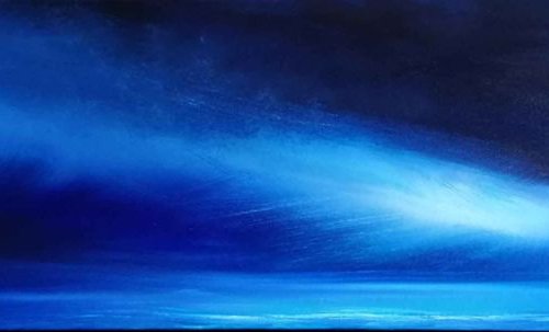 Passionate Moonlight - Panoramic Seascape by Mel Graham