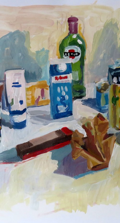 Still life -household trash by Stephen Abela