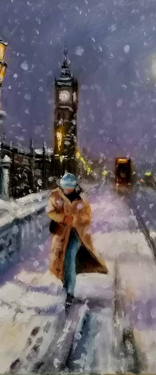 Snowing again in London by Alan Harris