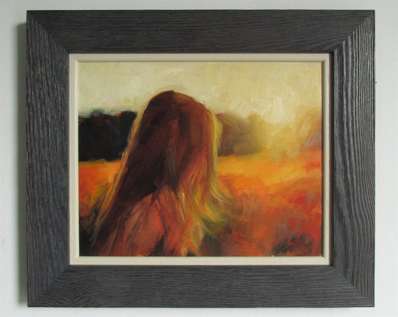 Sunset-Impressionist oil painting.