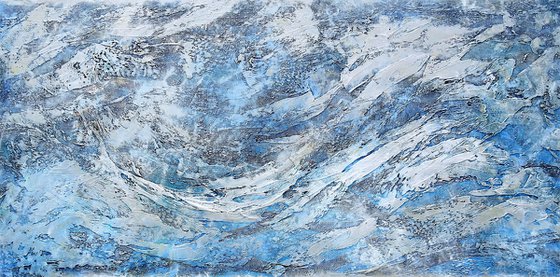 OCEAN WAVES. Abstract Seascape, Coastal Art