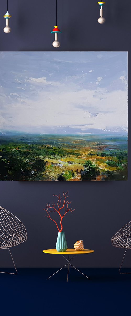 " Where Heaven Touches the Earth " Large Painting !!! 80x80cm....SPECIAL PRICE!!! by Ivan Grozdanovski
