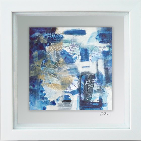 Thinking out loud #8-  Framed ready to hang original abstract