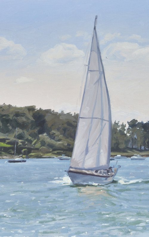 Sailboat in the Gulf of Morbihan by ANNE BAUDEQUIN
