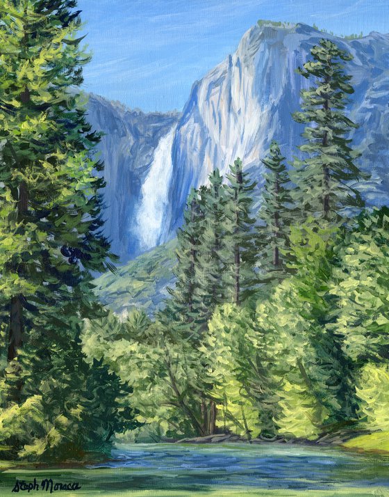 Yosemite Falls Around The River Bend