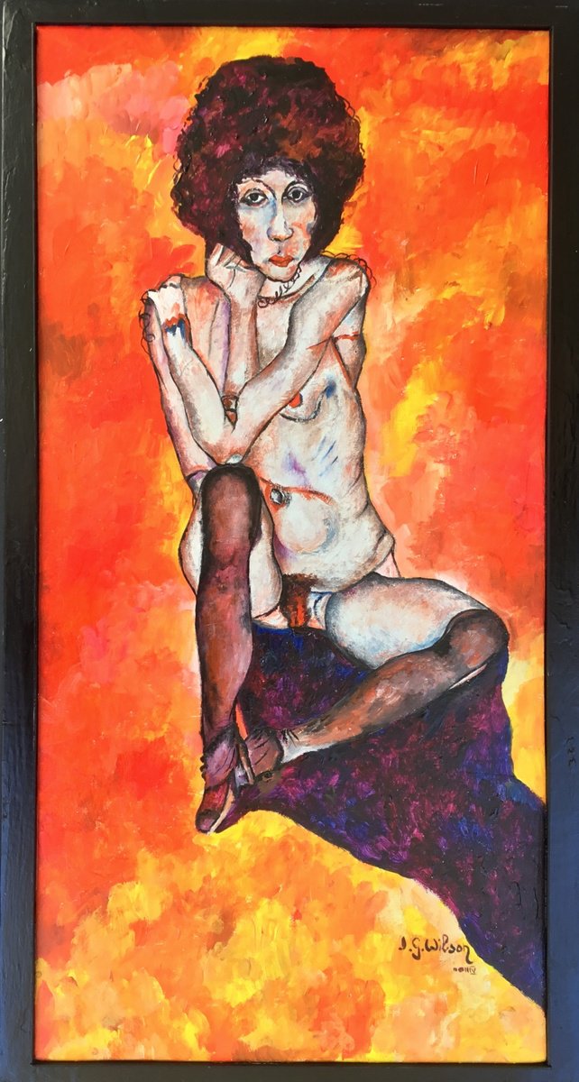 Portrait Oil Painting By Jg Wilson, 11 X 21, Woman, Original Artwork