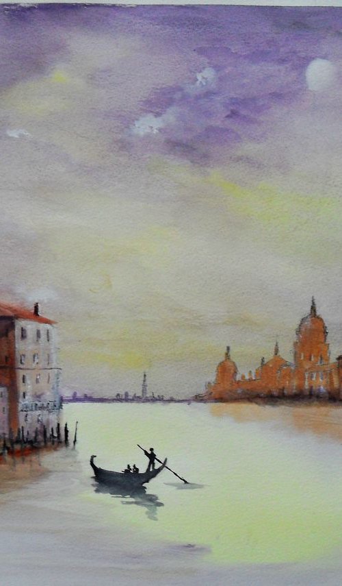Venice at Sunset by gerry porcher