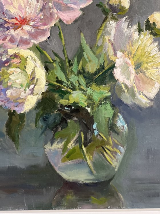Peonies on a summer evening