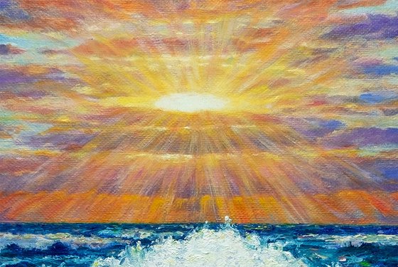 Sunset at Sea – Sun and Waves