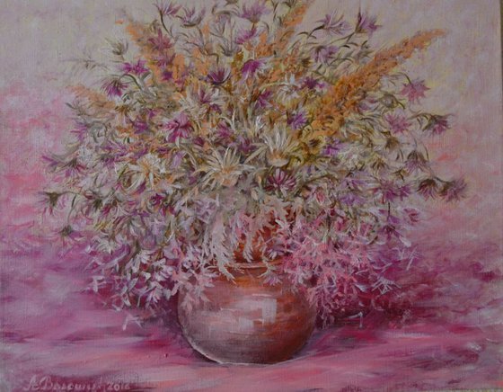 Impressionist Painting of the Flowers,  40x50 cm