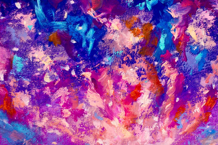 Oil Painting Blue Violet Purple Universe Cosmos Artfinder