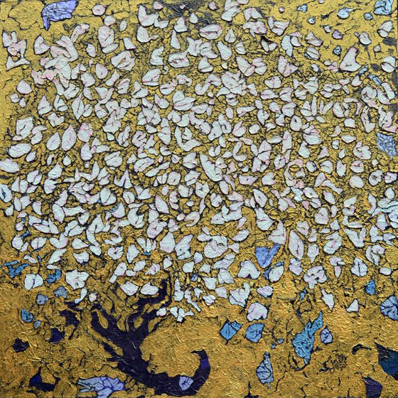 Gold Lanscape with Magnolia