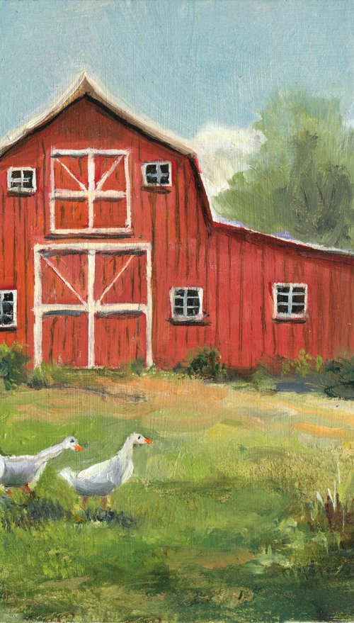 'Aunt Lilly's red barn' by Lucia Verdejo
