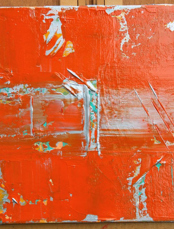 Abstract Orange Silver Pattern III