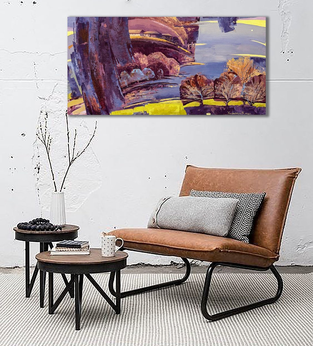 Through The Fields Ii By Natalia Yampolskaia, 31 X 16, Artwork For Sale On Artfinder