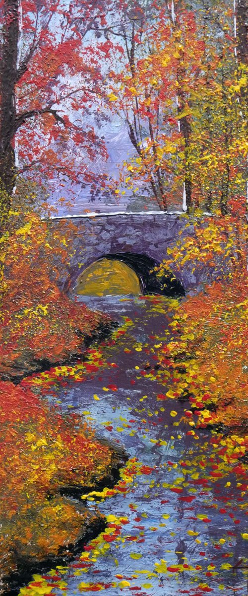 Autumn river by Eugene Gorbachenko