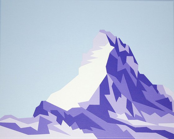 Matterhorn original mountain painting, acrylic on canvas.