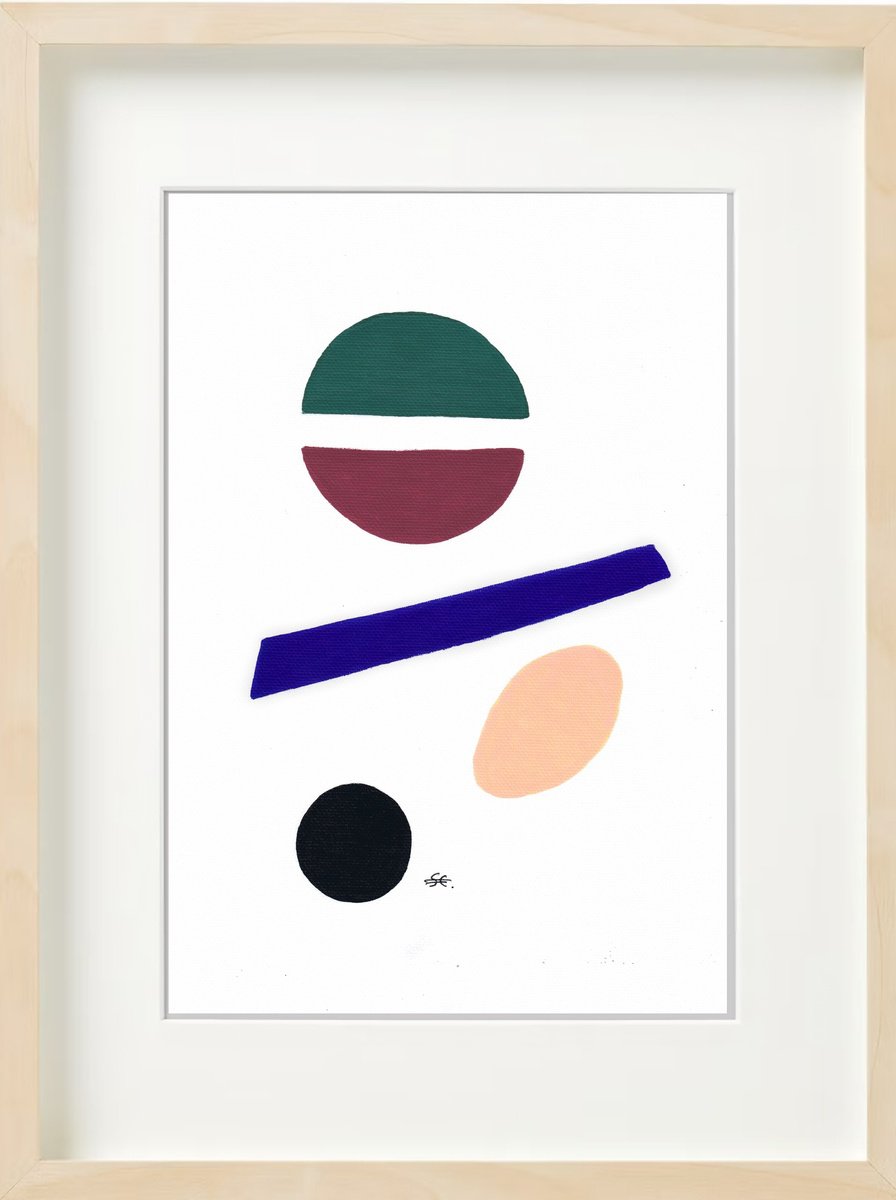 Abstract Acrylic Painting By Carla Sa Fernandes, 13 X 17, Ss73.S1, Original Artwork