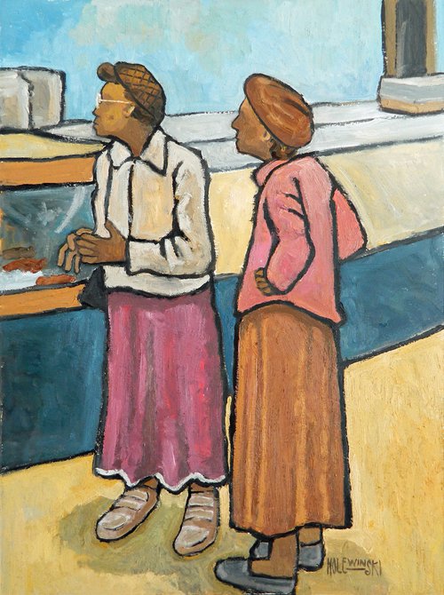 Two Sisters Buying Lobster in Publix by ROBERT DENIS HOLEWINSKI