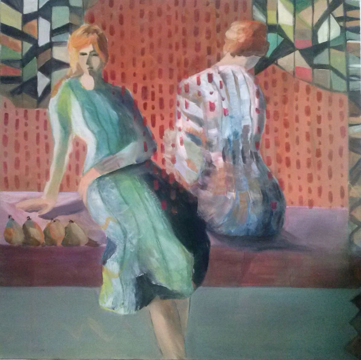 Sisters By Nadya Peovska, 35 X 35, Artwork For Sale On Artfinder