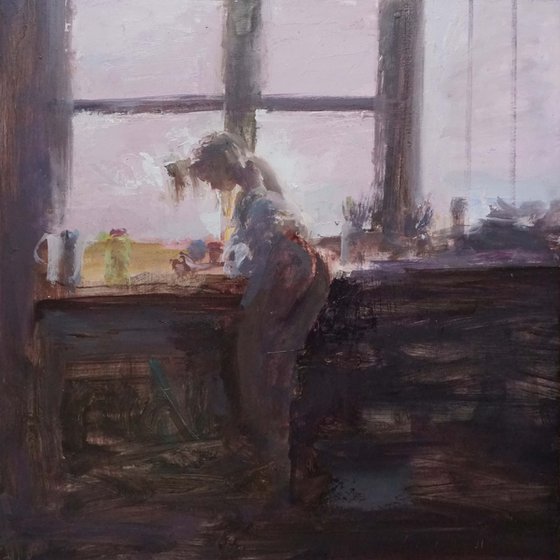 Meggie at window
