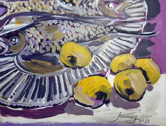 Fish and lemons