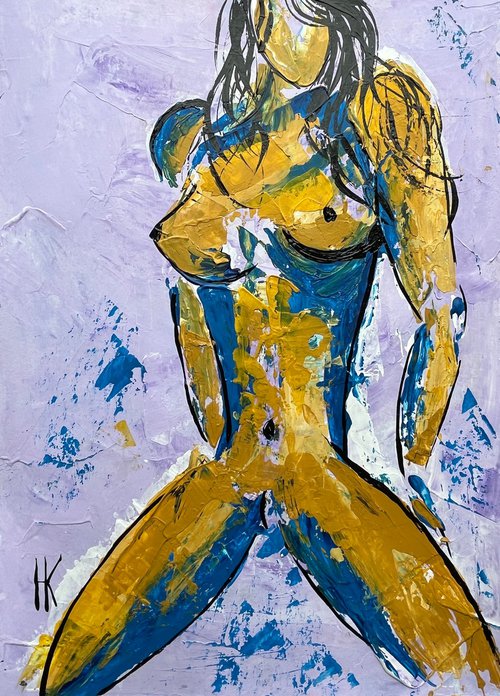 Faceless Woman Nude by Halyna Kirichenko