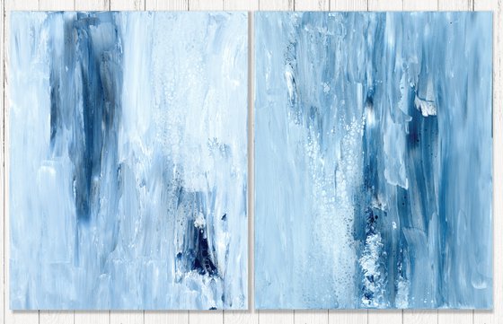 Only Just the Beginning - diptych - 2 paintings