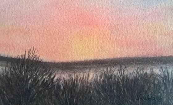 North Dorset ridgeway sunset